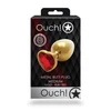 Ouch By Shots Ouch! Heart Gem Metal Plug Medium - Jewel Base, Smooth Aluminum