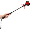 Ouch Loving Joy Heart Crop Raudona Lace Long Handle - Elegant Impact Tool