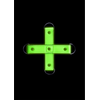 Ouch By Shots Ouch! Hogtie Restraint System Glow in the Dark Fluorescent Žalias