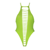 Ouch By Shots Rožinė NEON High-Cut Body UV-Activated Stretch Neon Rožinė Size XS/XL