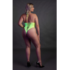 Ouch By Shots Rožinė NEON High-Cut Body UV-Activated Stretch Neon Rožinė Size XS/XL