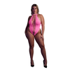 Ouch By Shots NEON High-Cut UV Active Bodysuit Neon Rožinė Stretchy XS-XXXXL