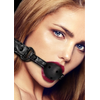Ouch By Shots OUCH! Diamond Pattern Adjustable Breathable Ball Gag Neoprene Juodas