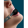 Ouch By Shots Ouch Halo Gold-Accented Breathable Intimate Ball Gag, Adjustable Strap