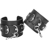 Ouch By Shots Ouch! Adjustable Leather Hand and Leg Cuffs with Soft Lining Juodas