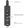 Ouch By Shots Ouch! Adjustable Leather Hand and Leg Cuffs with Soft Lining Juodas