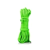 Ouch By Shots Ouch! Glow in the Dark Bondage Rope 10m - Luminous Žalias, Soft Fiber