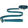 Ouch By Shots OUCH! Halo Adjustable Collar and Leash Set - Gold Accents, Leather Look