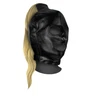 Ouch By Shots OUCH! Mask with Skirtas šviesiems plaukams Ponytail Juodas - Adjustable Faux Hair Hood