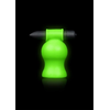 Ouch By Shots Ouch! Glow in the Dark Vibrating Intimate Head Device Žalias