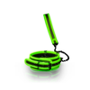 Ouch By Shots Ouch! Adjustable Glow-in-the-Dark Collar with Leash - Neon Žalias Finish