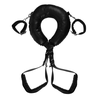 Ouch By Shots Ouch! Adjustable Padded Thigh Sling with Hand Cuffs Juodas - Comfort Restraint System