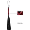 Ouch By Shots OUCH! Burgundy Faux Leather Impact Whip 38.5cm with Secure Handle