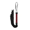 Ouch By Shots OUCH! Burgundy Faux Leather Impact Whip 38.5cm with Secure Handle