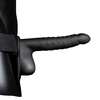 Ouch By Shots Ouch! Ribbed Hollow Intimate System with Anatomical Base 21 cm Juodas