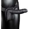 Ouch By Shots Ouch! Ribbed Hollow Intimate System with Anatomical Base 21 cm Juodas