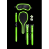 Ouch By Shots Ouch! Glow in the Dark Bondage Kit #1 - Luminous Žalias Set