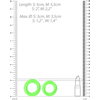 Ouch By Shots Ouch! Glow in the Dark Comfort Ring Set 2pcs Flexible Žalias