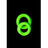 Ouch By Shots Ouch! Glow in the Dark Comfort Ring Set 2pcs Flexible Žalias