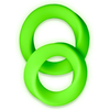 Ouch By Shots Ouch! Glow in the Dark Comfort Ring Set 2pcs Flexible Žalias