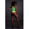 Ouch By Shots Neoness Turtle Neck Crop Top &amp; High Waist Slip UV Neon Rožinė XL/XXXXL