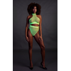 Ouch By Shots Neoness Turtle Neck Crop Top &amp; High Waist Slip UV Neon Rožinė XL/XXXXL