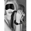 Ouch By Shots Loving Joy Bondage Set No.1 - Metal Cuffs, Satin Mask &amp; Flogger Kit