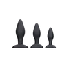 Ouch By Shots Ouch! Apex Silicone Plug Set - Tapered Design, Juodas, 3 Sizes
