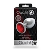 Ouch By Shots Ouch! Aluminum Intimate Gem Plug Medium - Sidabrinis &amp; Crystal Accent
