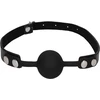 Ouch By Shots Oi! Silicone Ball Gag - su reguliuojamais odiniais dirželiais