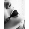 Ouch By Shots Ouch! Silicone Adjustable Ball Gag with Leather Strap - Universal Size