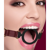Ouch By Shots Ouch Halo Silicone Open Ring Gag - Elegant Juodas &amp; Gold Design