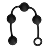 Ouch By Shots Ouch! Silicone Beads Large Juodas - Flexible Four-Ball Intimate Trainer