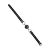 Ouch By Shots Ouch! Classic Solid Ball Gag Adjustable Leather Strap Juodas