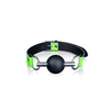 Ouch By Shots Ouch! Glow in the Dark Solid Ball Gag - Universal Size, Luminous Žalias