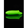 Ouch By Shots Ouch! Swirl Thick Stretchy Intimate Sheath Glow in the Dark, Žalias