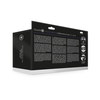 Ouch By Shots Ouch! Textured Curved Hollow Strap-On 20 cm Adjustable System Juodas