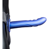 Ouch By Shots Ouch! Textured Curved Hollow Strap-On 20 cm Adjustable System Juodas