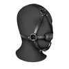 Ouch By Shots Galvos diržai su Solid Ball Gag - Juodas