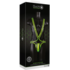 Ouch By Shots Ouch! Body Harness Glow in the Dark Adjustable L/XL Neon Žalias