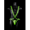 Ouch By Shots Ouch! Glow in the Dark Body Harness S/M - Adjustable Neon System