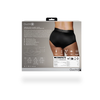 Ouch By Shots Satisfyer Vibrating Strap-On Brief XL/XXL - Juodas, 10-Speed Bullet, Adjustable Fit