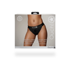 Ouch By Shots Shots Ouch! Vibrating Strap-On Thong M/L Juodas with Removable Straps
