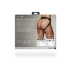 Ouch By Shots Shots Ouch! Vibrating Strap-On Thong M/L Juodas with Removable Straps