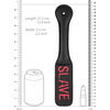 Ouch By Shots Ouch! Paddle SLAVE Reversed Lettering Juodas Leather Impact Tool