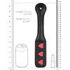 Ouch By Shots Rimba Paddle HEARTS - Leather Impact Tool with Heart Pattern