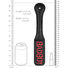 Ouch By Shots Rocks-Off BAD BOY Leather Paddle - Reversible Imprint, Juodas, 32cm