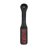 Ouch By Shots Rocks-Off BAD BOY Leather Paddle - Reversible Imprint, Juodas, 32cm