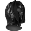 Ouch By Shots Ouch! Adjustable PU Leather Sensory Hood with Zip Closure - Juodas