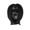 Ouch By Shots Ouch! Adjustable PU Leather Sensory Hood with Zip Closure - Juodas